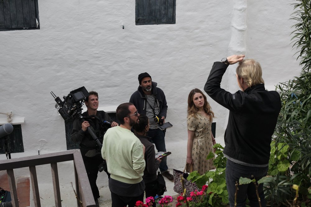 Film — production still from the Menorca shoot